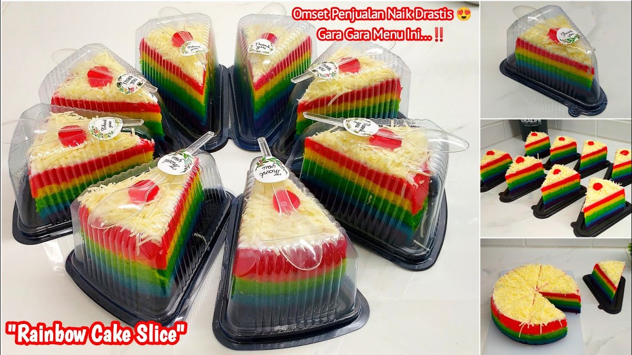 OMSET NAIK DRASTIS GARA GARA MENU INI😍_cuma modal 19.000,- || RAINBOW CAKE SLICE UNTUK JUALAN