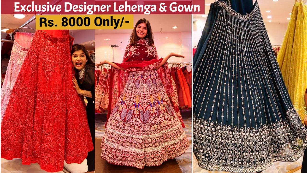 Unique Designer Lehenga & Gown Collection In Chandni Chowk | Cheapest Non Bridal Bollywood Lehenga