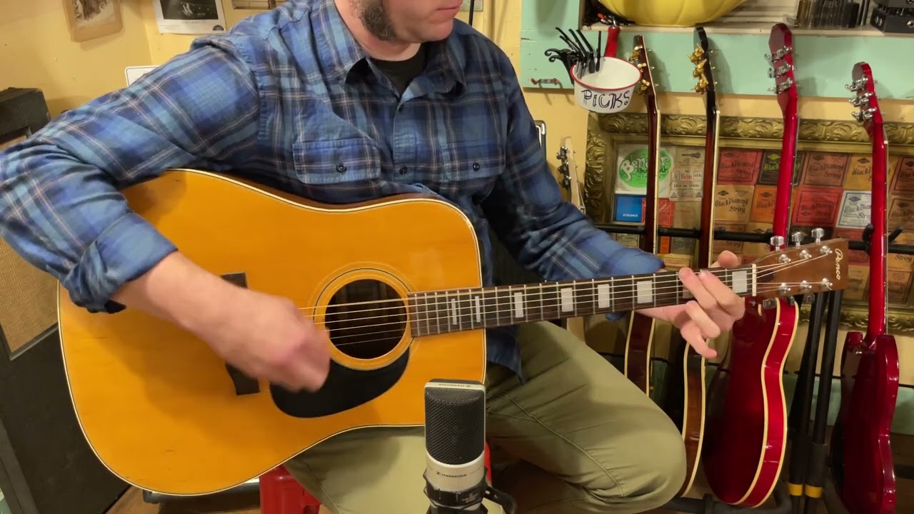 1970s Penco Model 13 dreadnought guitar
