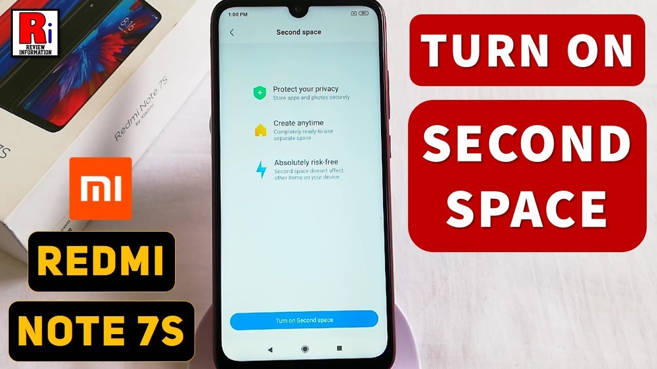 How to Turn On Second Space in Xiaomi Redmi Note 7S