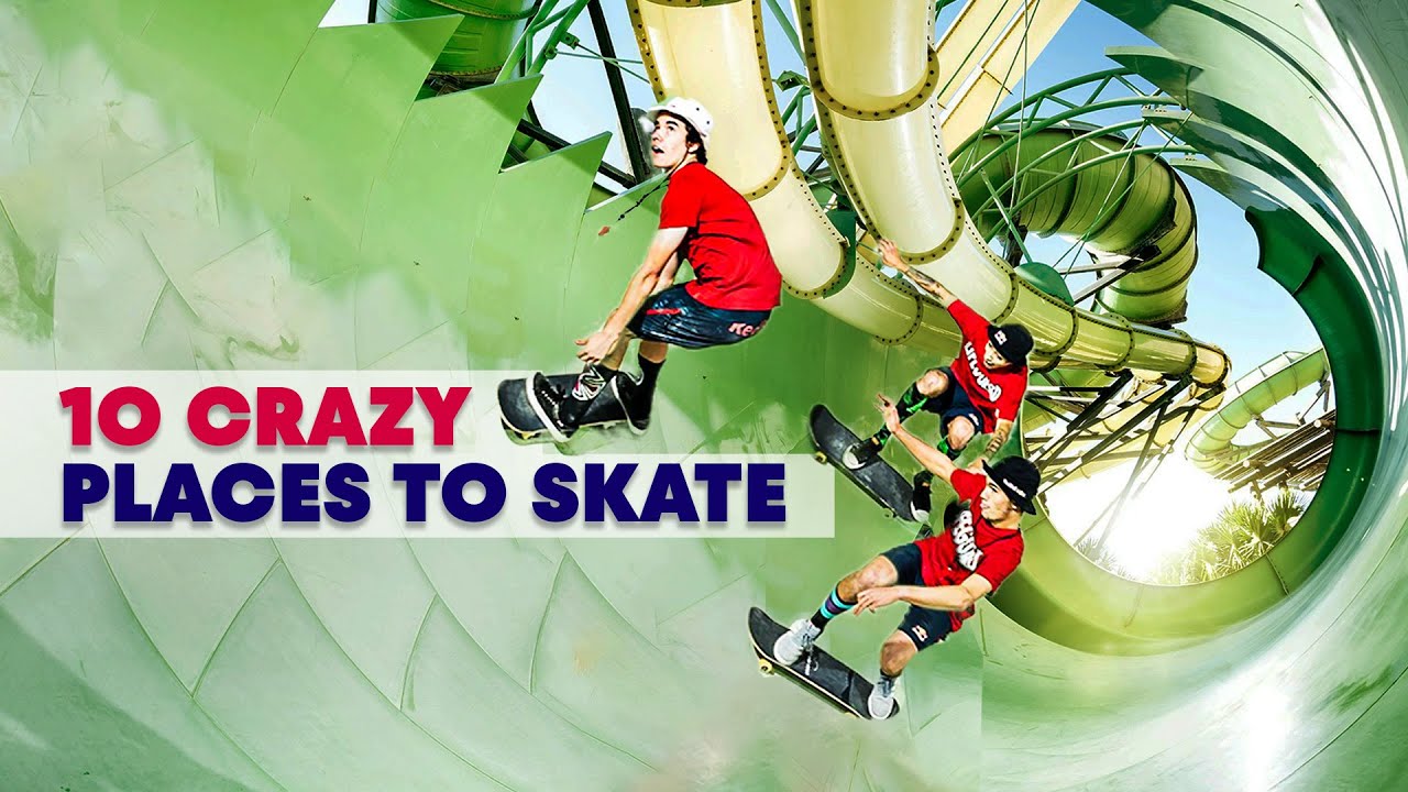 Top 10 Craziest Skateboarding Locations! w/Ryan Sheckler, Sandro Dias, Pedro Barros, Milton Martinez