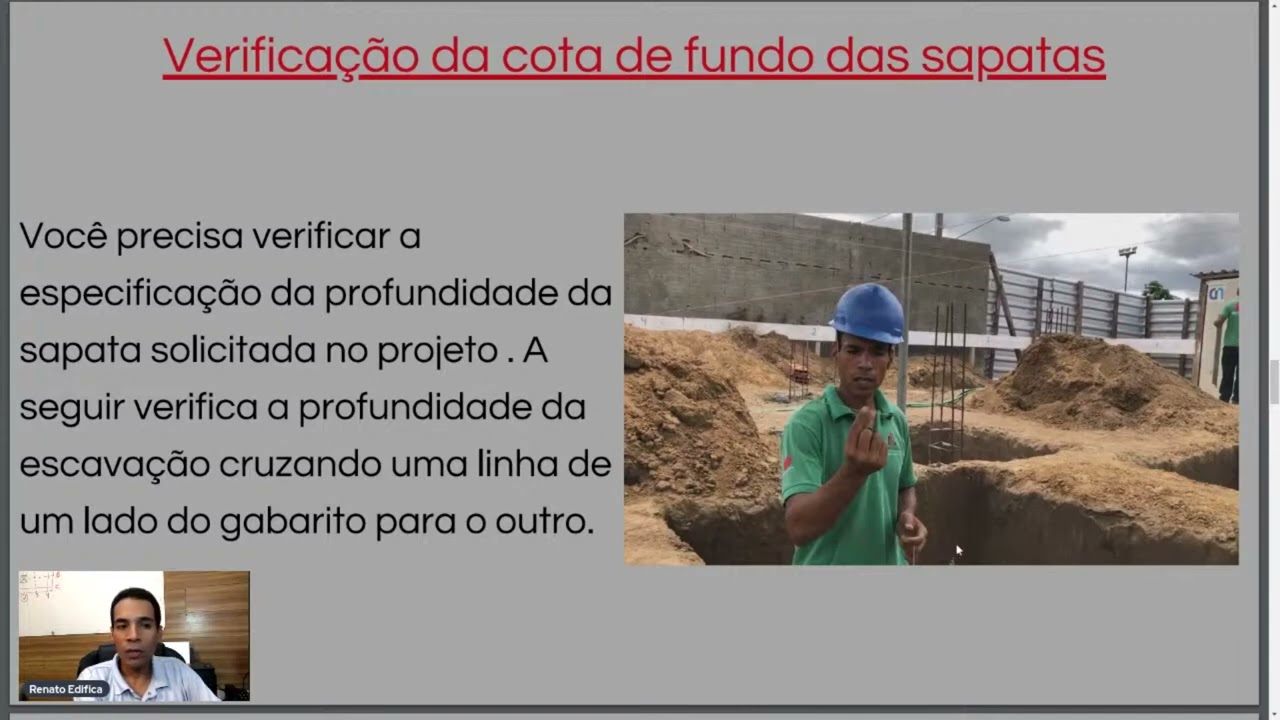 Como colocar todas as sapatas da obra no mesmo n&iacute;vel