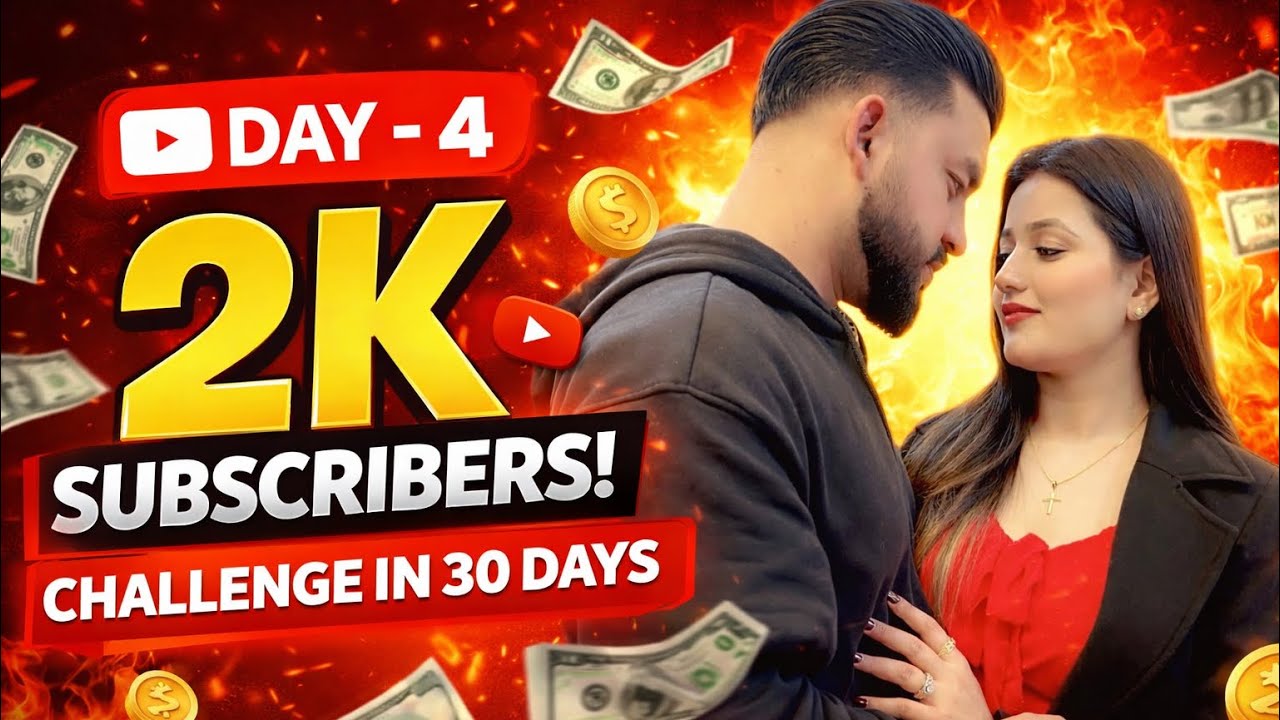 Day 4 | 2000 Subscribers 💯 | 30 Days YouTube Challenge 🚀 