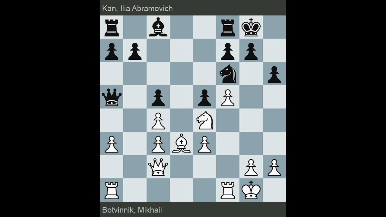 URS-ch11 1939 | Botvinnik vs Kan | Round 10