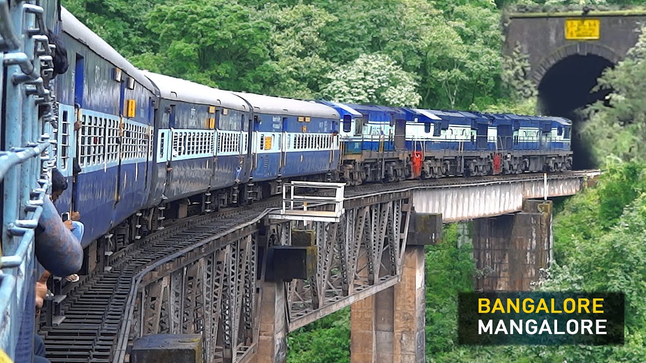 Dangerous & Thrilling Train Journey | Bangalore - Mangalore | Indian Railways