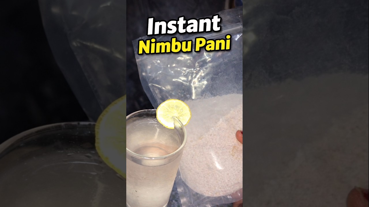 Instant Nimbu Paani Premix!🍋 #foodshorts#instantrecipe #summerdrink #premix #nimbupani #shortsvideo