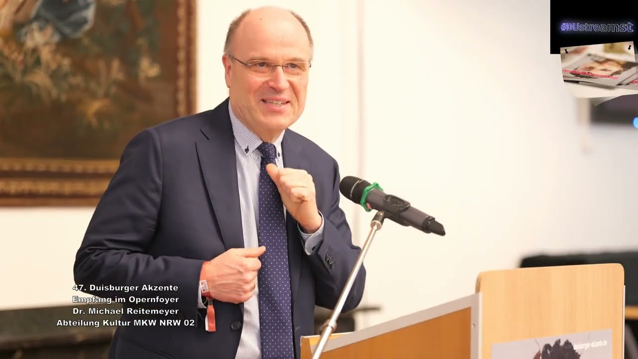 47. Duisburger Akzente Empfang im Opernfoyer Dr  Michael Reitemeyer Abteilung Kultur MKW NRW 02