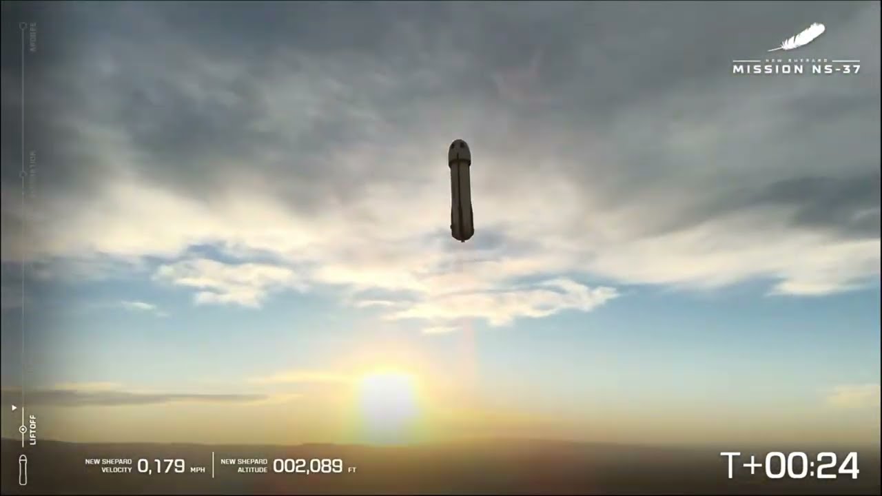 ПОЛНЫЙ ПОЛЕТ! Запуск экипажа Blue Origin NS-37