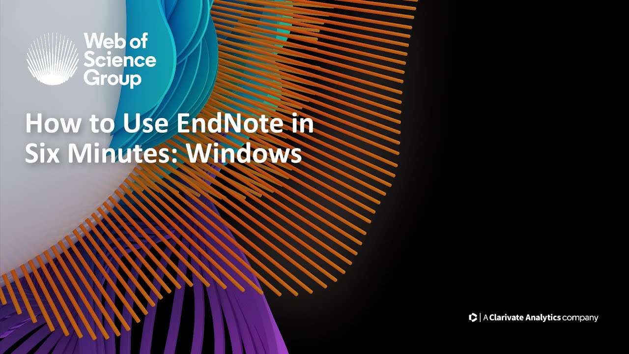 How to use EndNote X9 in six minutes: Windows