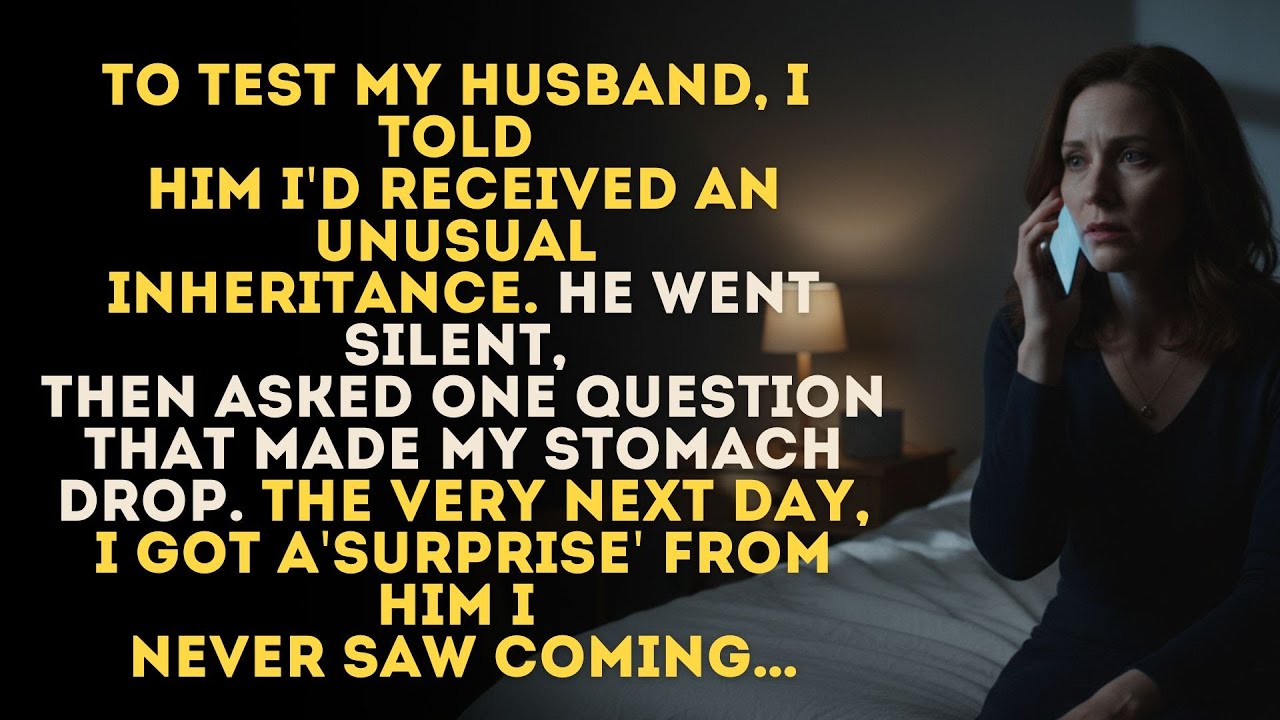 To Test My Husband, I Told Him I’d Received a Strange Inheritance—But He Had a Surprise of His Own…