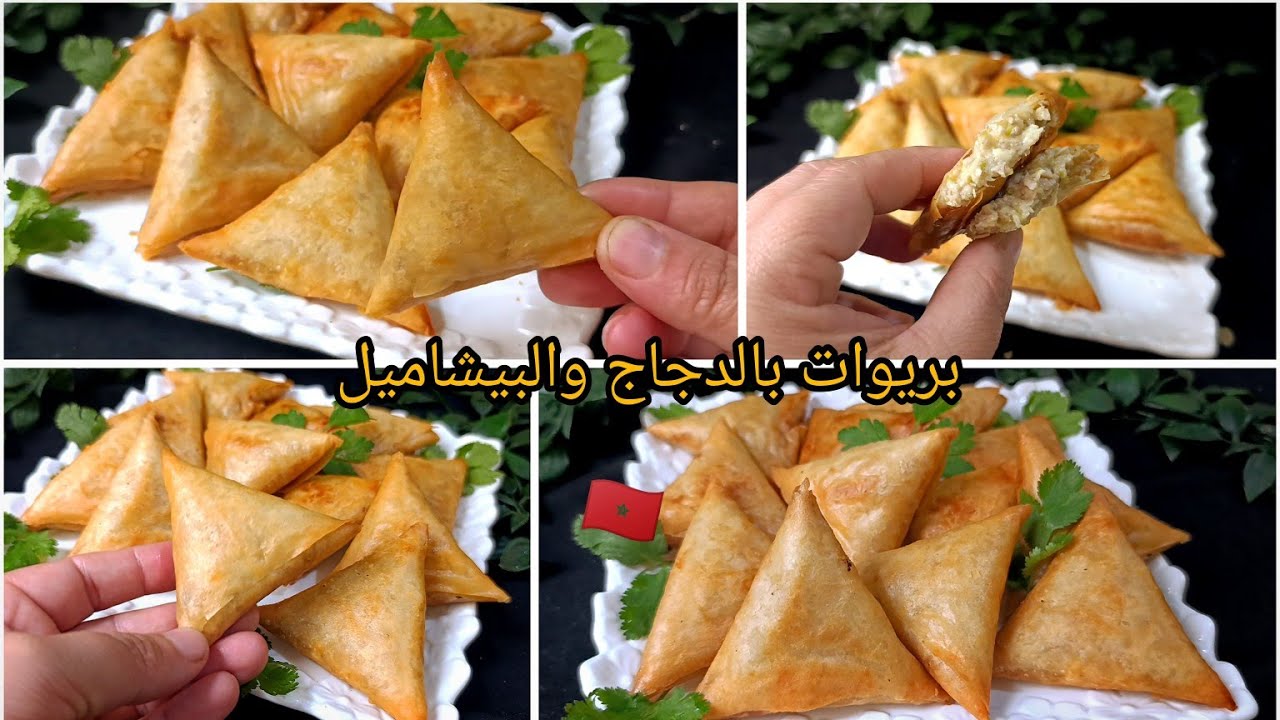 بريوات بالدجاج والبيشاميل 3 مكونات فقط بلا كترة التشحار لذاذ بزاف معلكين يالبنات ضروري تجربوهم 