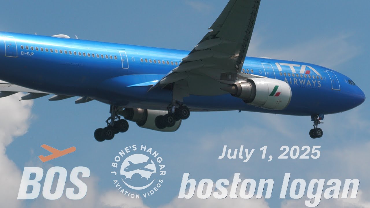 Plane Spotting BOS Boston's Logan Airport Close Up With ATC July 1 2025