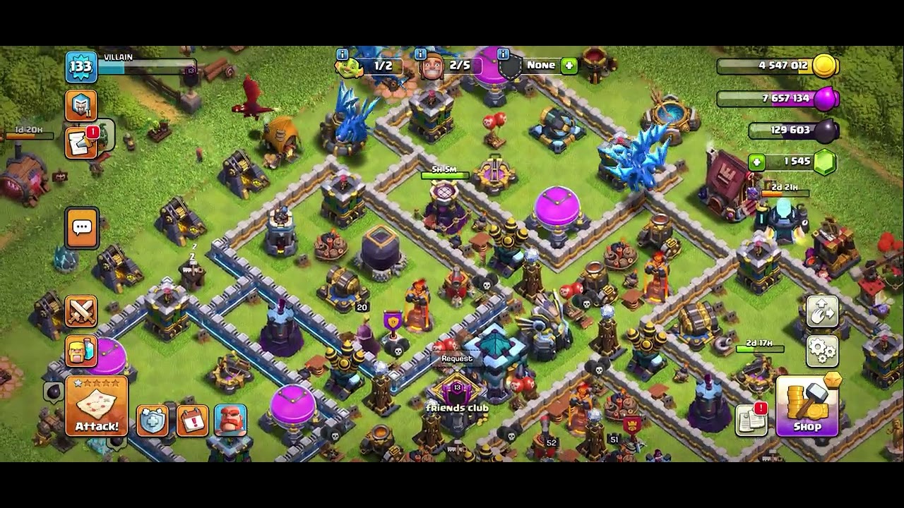 electro attack on town hall 11 and 13 🤯#gaming #clashofclans #easports 
