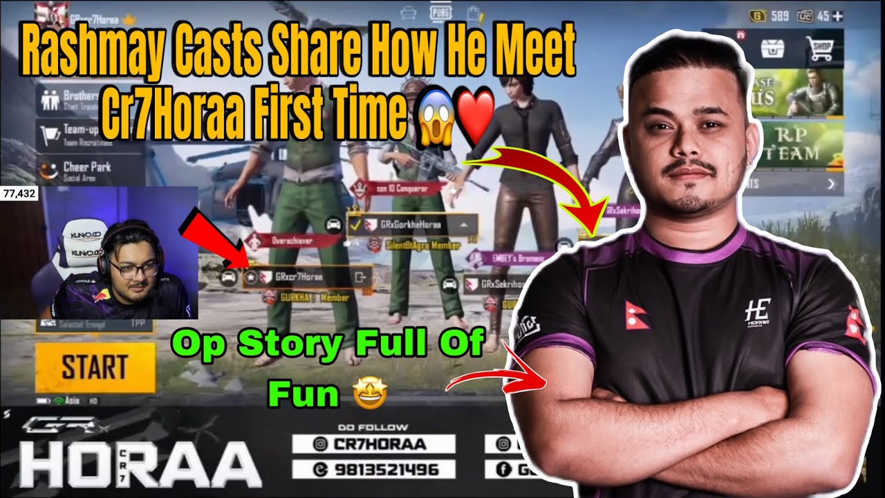 Rashmay Casts Share How He Meet Cr7horaa #horaa #anshyt #mandipyt #cr7horaa #horaaesports #pmsl