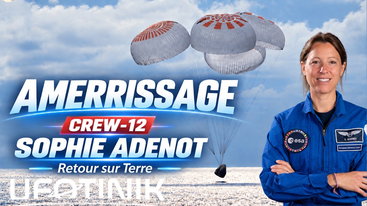 🔴 EN DIRECT SPACEX CREW-12 SOPHIE ADENOT REVIENT SUR TERRE (VOL HABIT&Eacute; - AMERRISSAGE) FR