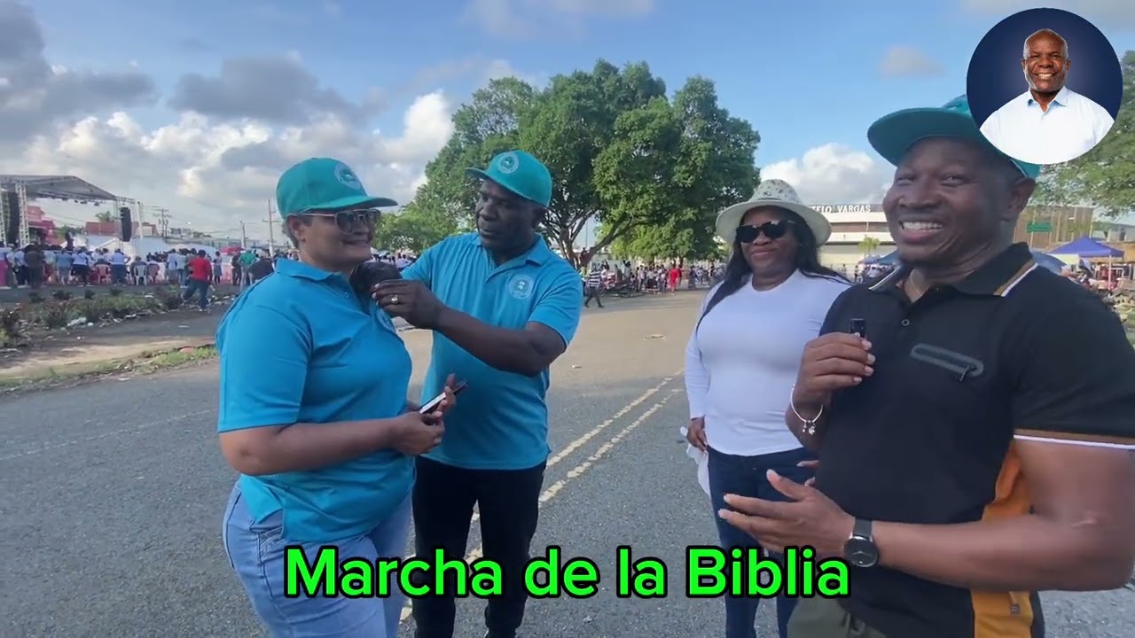 Recorrido de la Marcha de la Biblia en san Pedro de Macorís