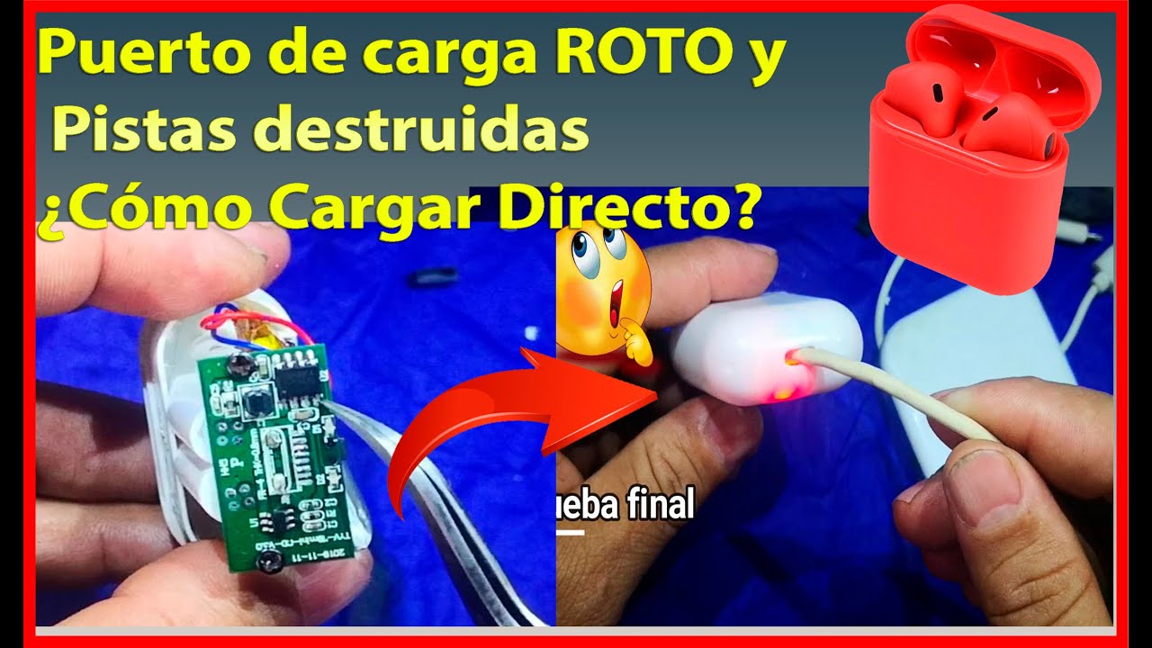 💥CARGAR de forma DIRECTA AURICULARES airpods tws  🔴sin necesidad del puerto de carga