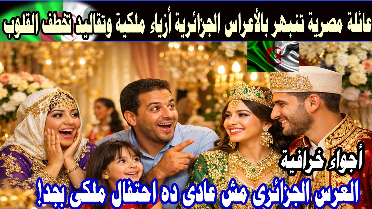 #شاهد 🥈 عائلة مصرية تكتشف جمال الأعراس الجزائرية… أزياء كأنها من القصور