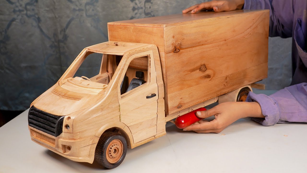 Handmade Wooden Volkswagen Model | DIY Wood Car Build | Satisfying Craft Process