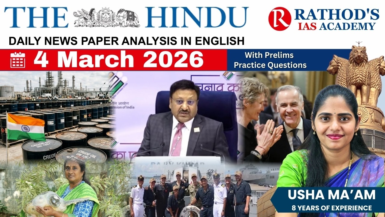 The Hindu newspaper analysis 4-3-2026 / UPSC Daily current affairs | The Hindu #upsc