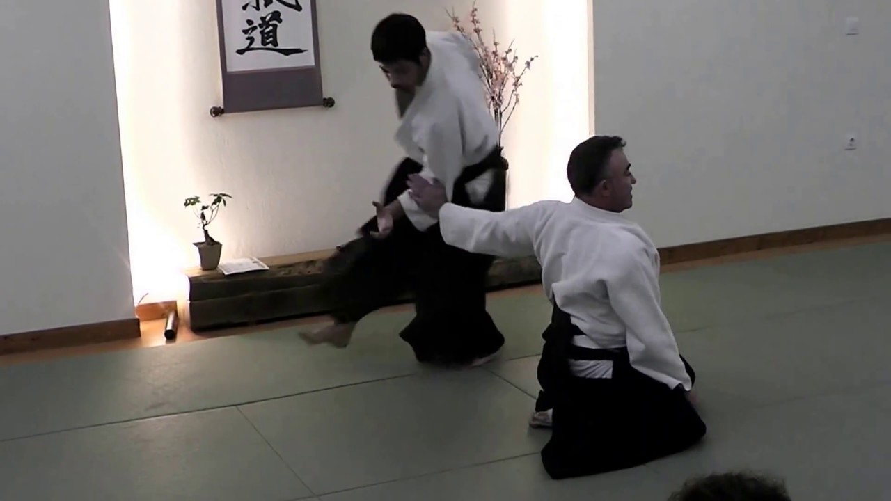 USHIRO RYOKATADORI KOKYUNAGE - HANMI HANDACHI WAZA (3 VARIATIONS)