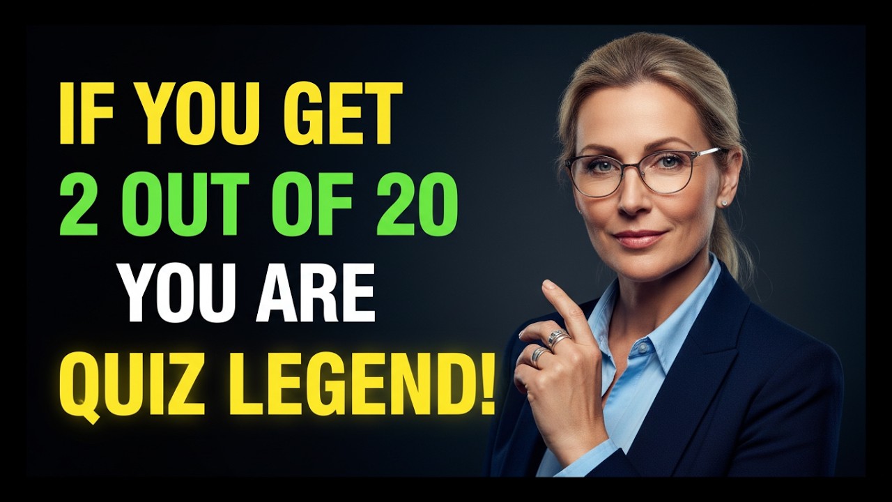 IF YOU GET 2 OUT OF 20 YOU ARE QUIZ LEGEND! 🧠 ONLY 1% CAN PASS THIS TRICKY IQ TEST!