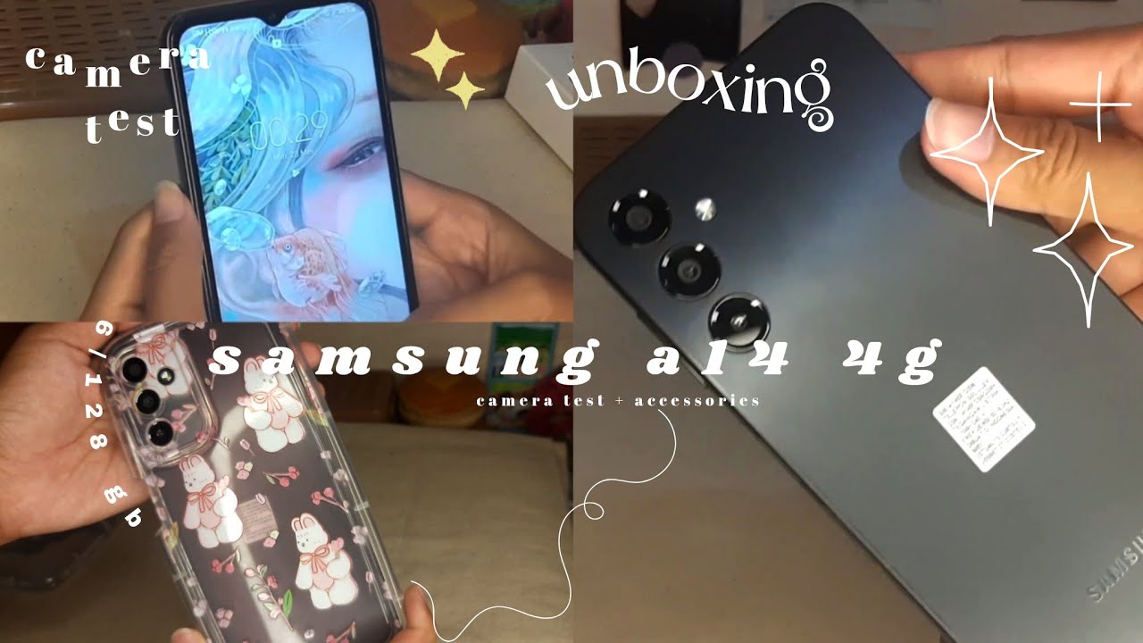unboxing samsung a14 4g ♡ black • 6/128 gb💌