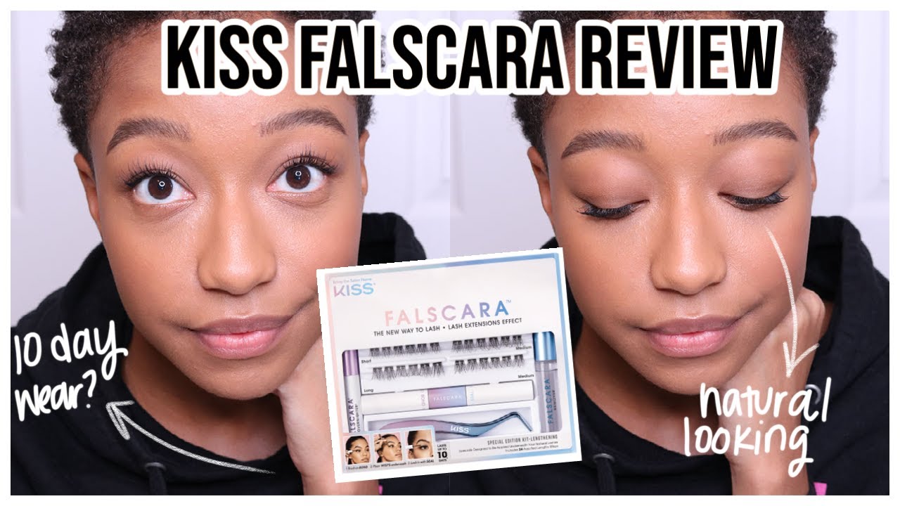 KISS FALSCARA REVIEW | MY FIRST TIME TRYING AT HOME LASH EXTENSIONS | SincerelyCierra