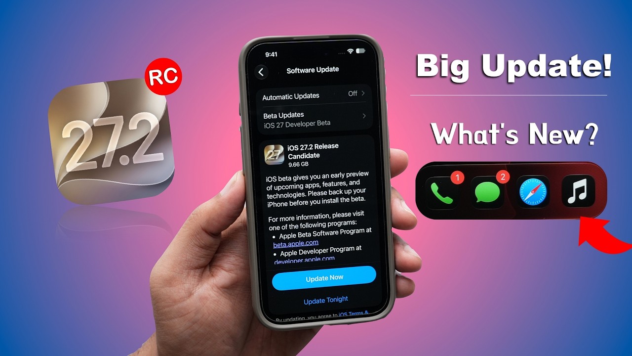 iOS 27.2 RC Update - What's New? Big Update and Changes (HINDI)