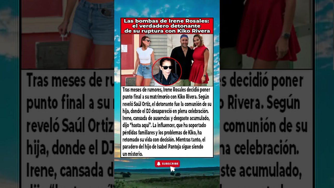 Irene Rosales y el detonante secreto de su separaci&oacute;n con Kiko Rivera