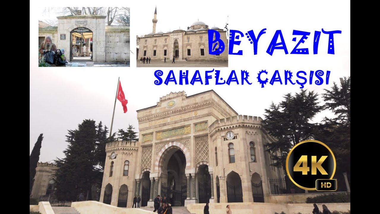 İstanbul Üniversitesi Beyazıt Meydanı Sahaflar Çarşısı Yürüyüş 4K Gezi