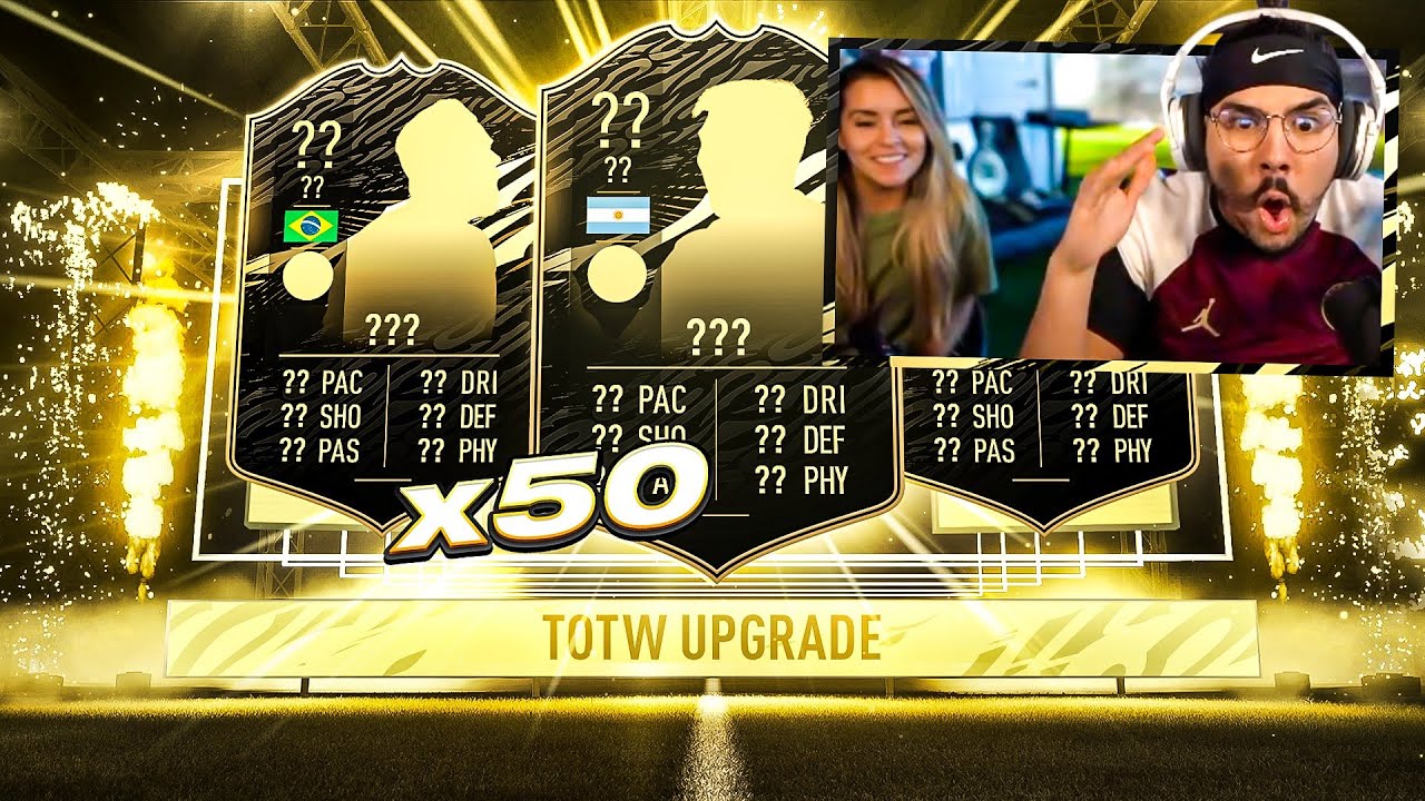 50 TOTW PACKS!! HER PACK LUCK IS INSANE!! FIFA 21