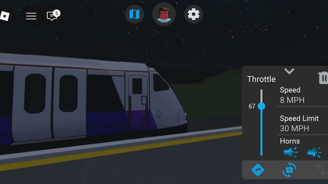 Elizabeth line test drive train in Roblox ￼