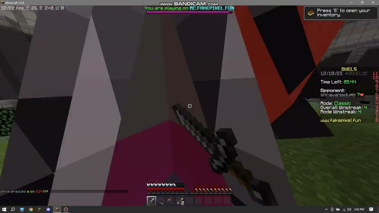 Completely skill based fight.