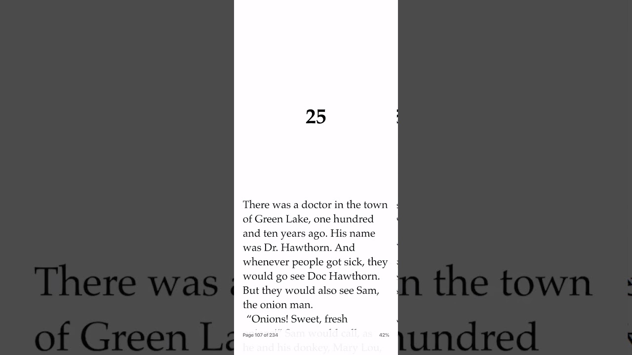 Holes Chapter 25