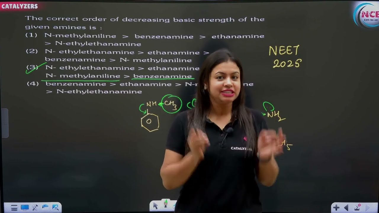 📌 Basicity of Amines | NEET 2025 Chemistry Question | Must-Watch Concept