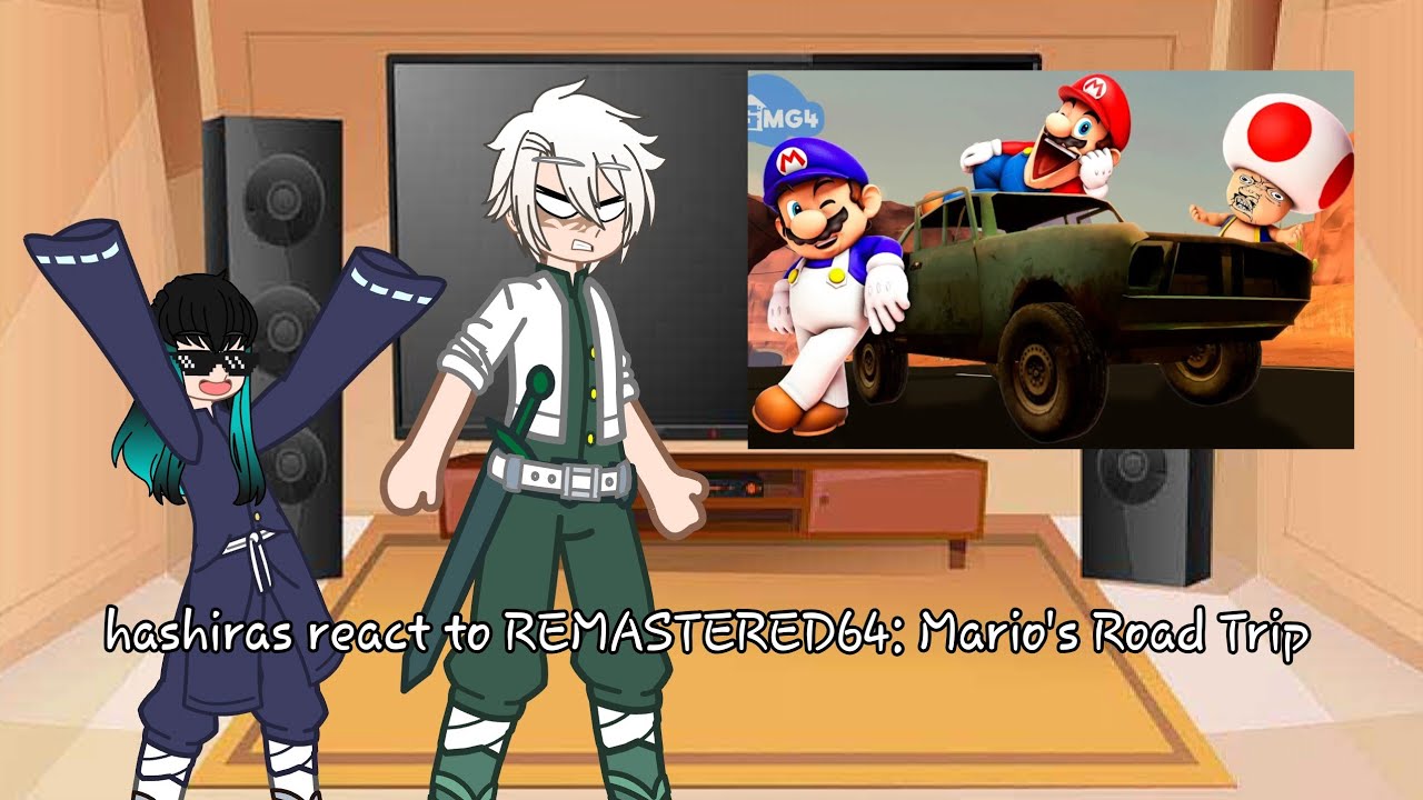 hashiras react to REMASTERED64: Mario's Road Trip #capcut #kny 