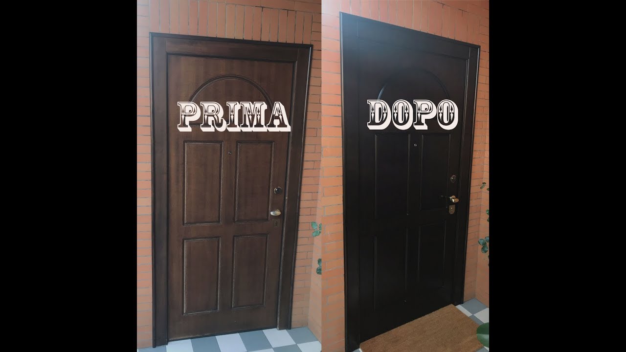 Restauro portoncino blindato fai da te - DIY wood door restoration