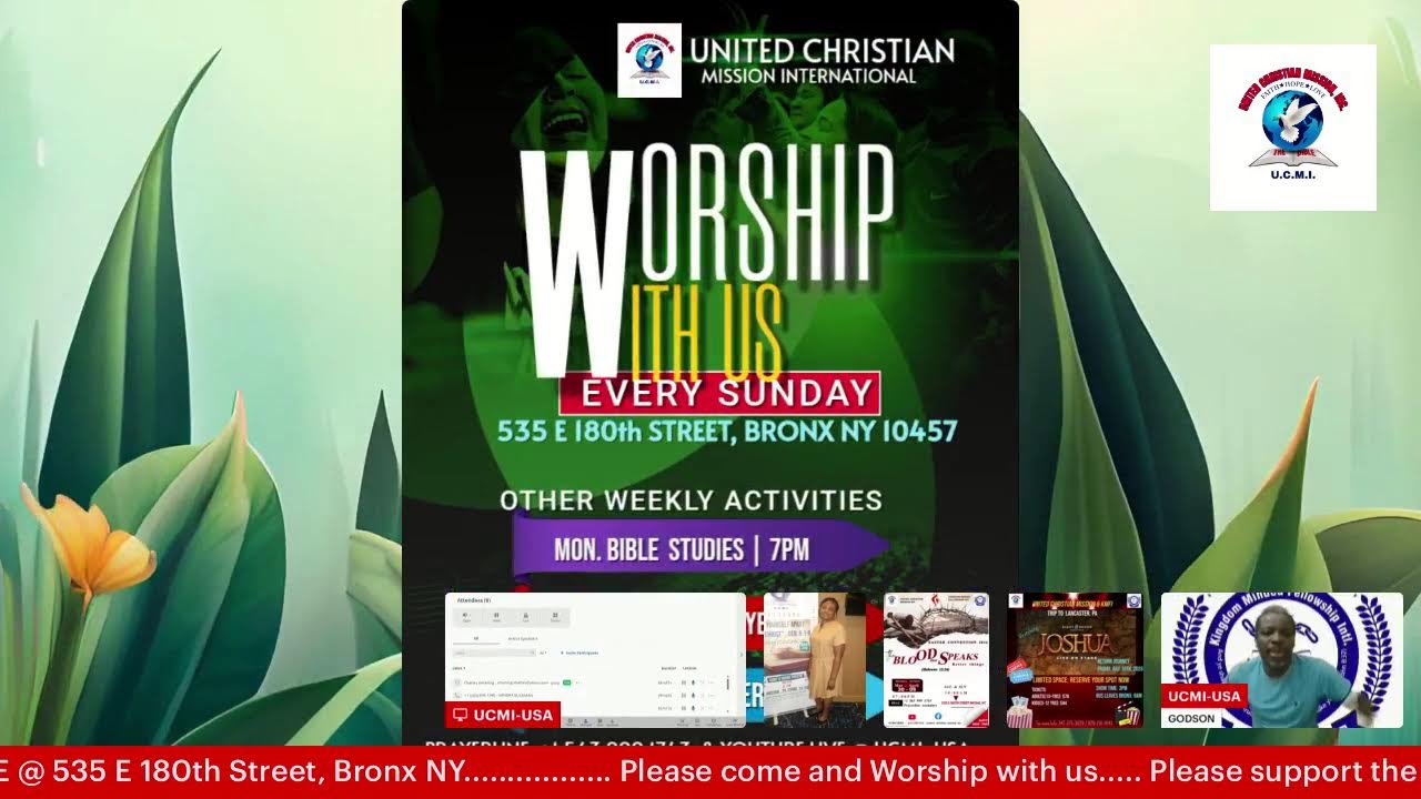 UCMI-USA WEDNESDAY PRAYERS with Eld. GODSON