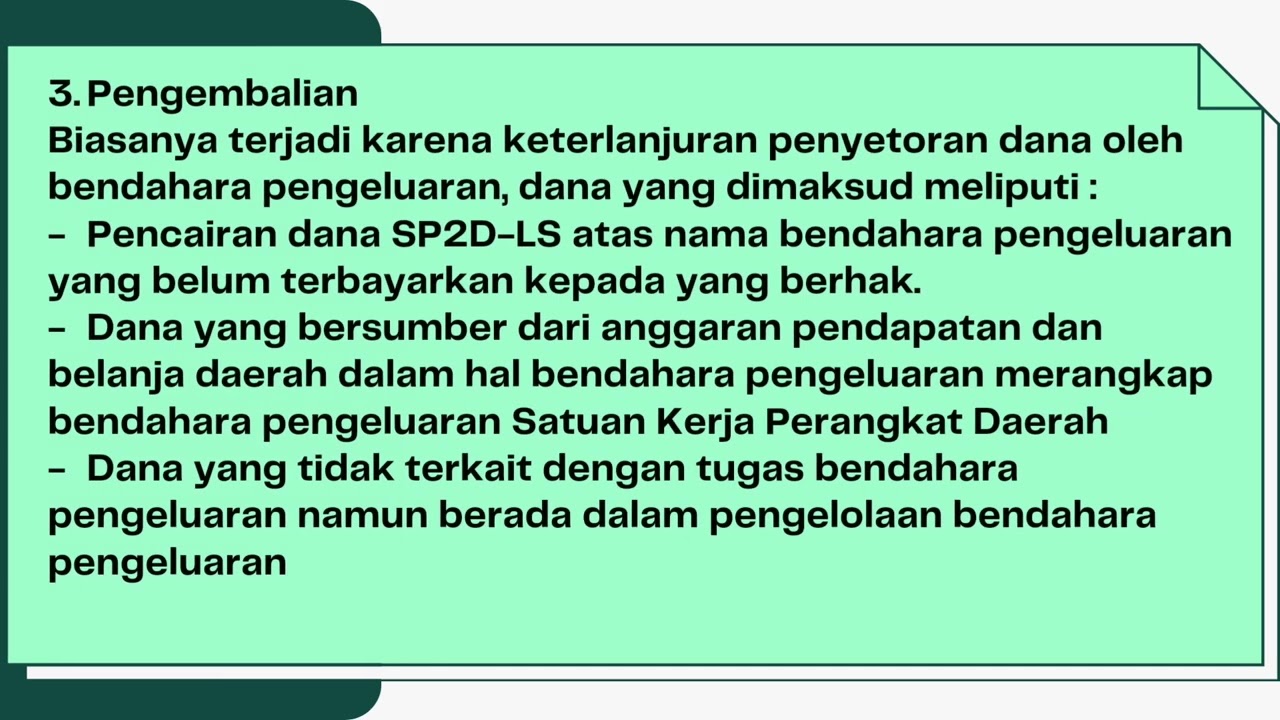 Penyetoran Uang ke Rekening Kas Daerah.