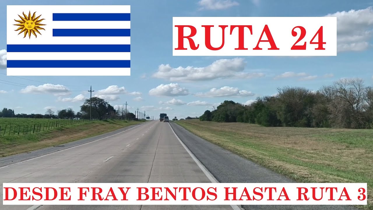 Asi es la RUTA 24 desde FRAY BENTOS hasta RUTA 3 en URUGUAY.