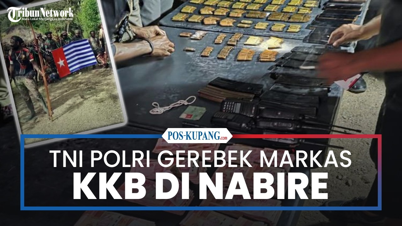 TNI-Polri Gerebek Markas KKB di Nabire, Senpi hingga Amunisi Disita