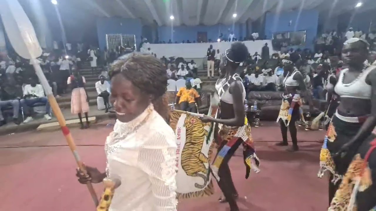 Kuac Cultural Group performing during Awan Morkou Cultural day in Nyakoron Cultural center.