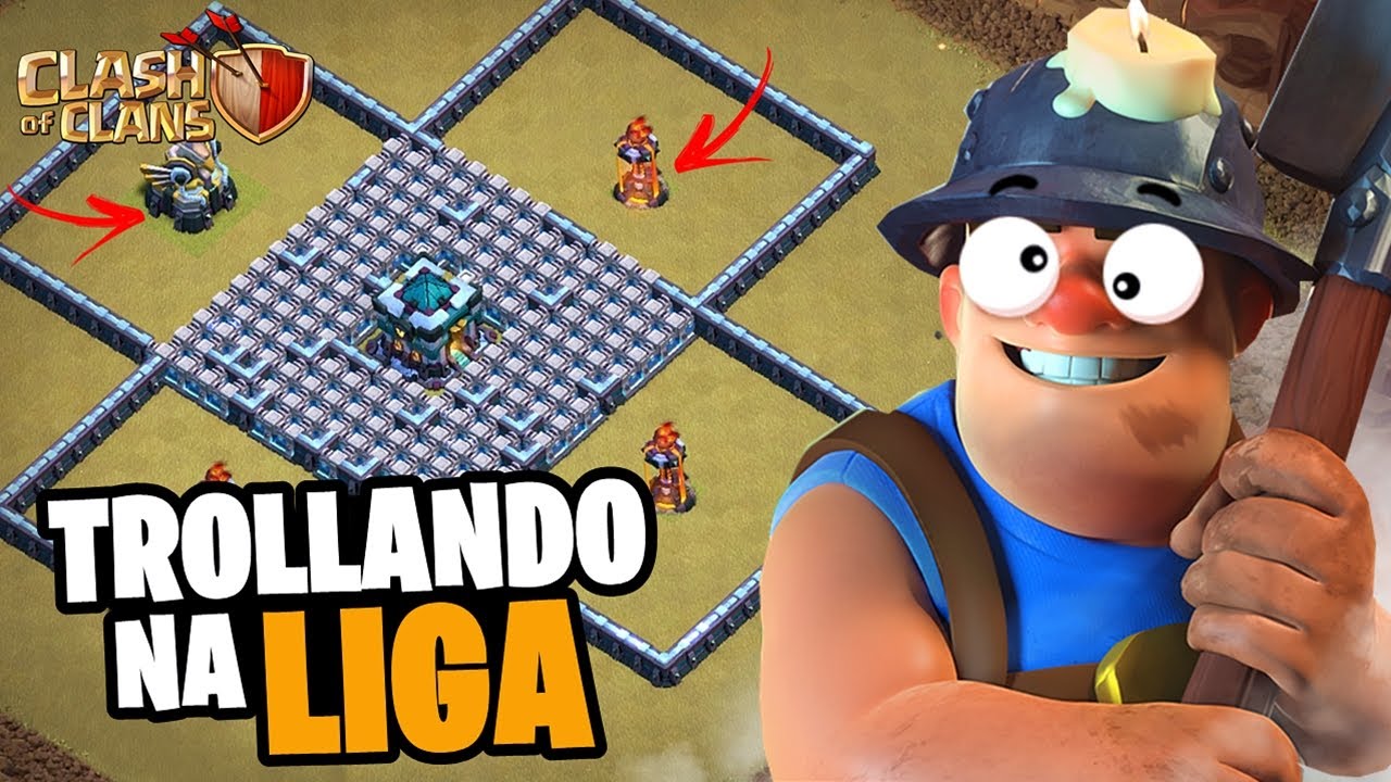 EU TO CHORANDO.. MAS É DE TANTO RIR KKK LAYOUT TROLL NAS LIGAS 2 .0 PIORES MOMENTOS | CLASH OF CLANS