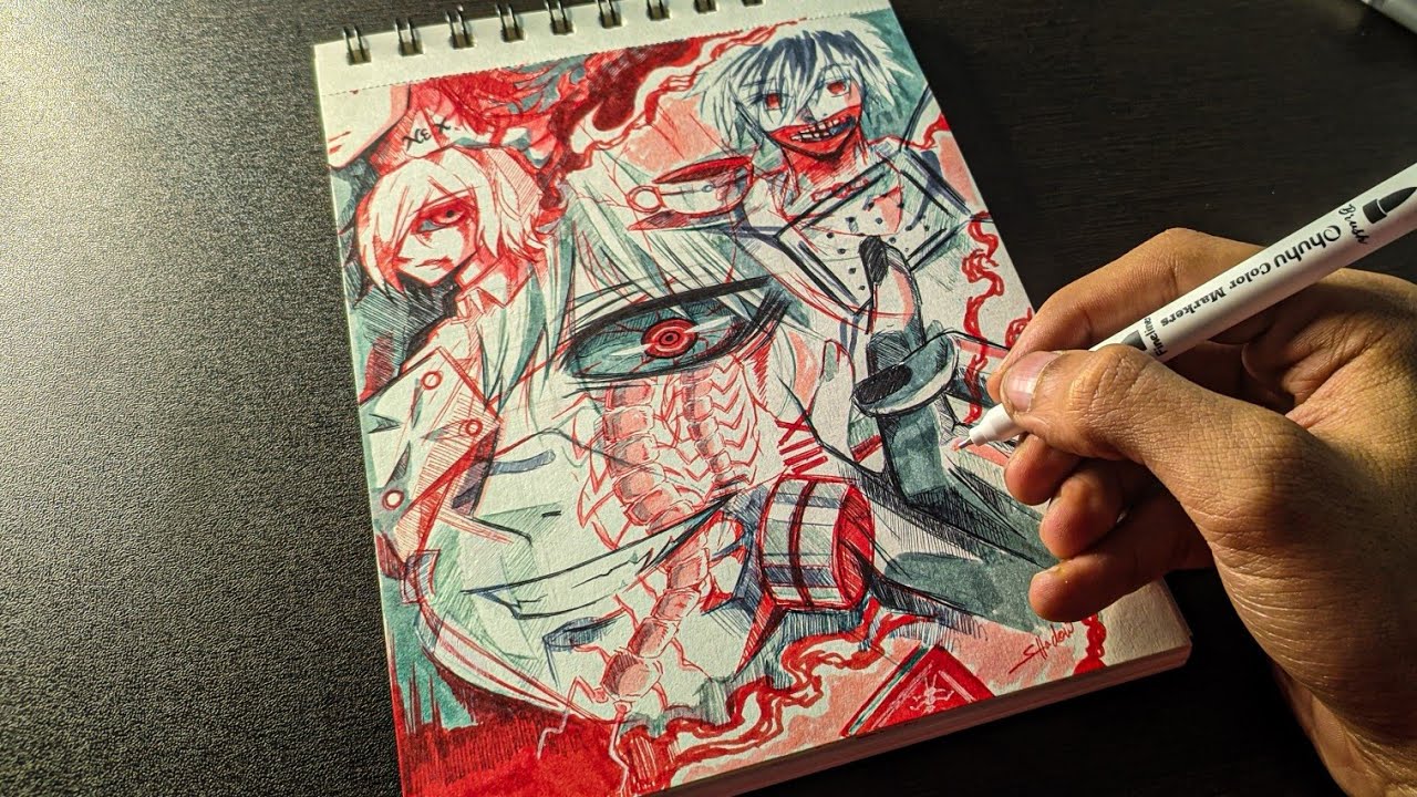 MashUp Freestyle Art Real Time || Tokyo Ghoul