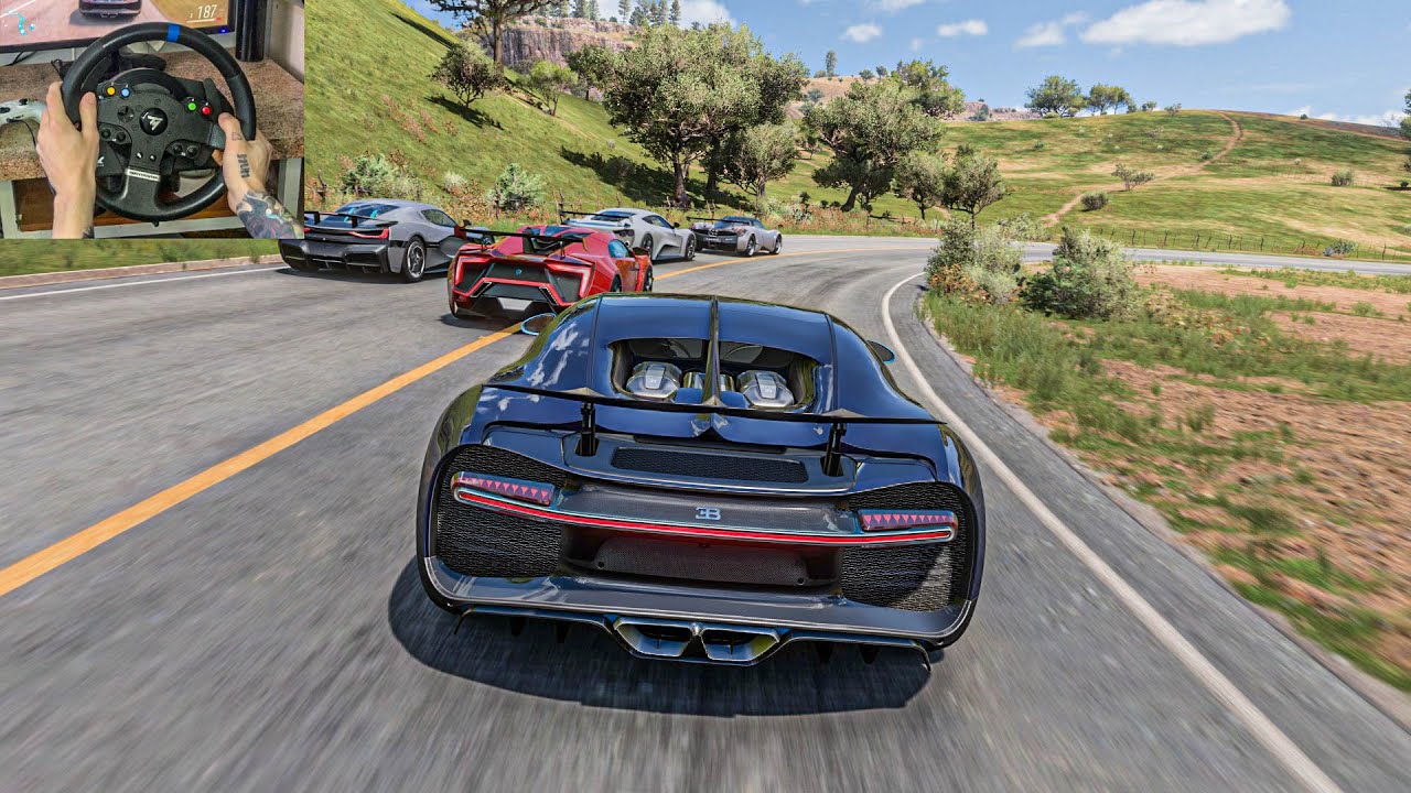 Bugatti Chiron VS Hypercars Race | Forza Horizon 5 Steering Wheel Gameplay