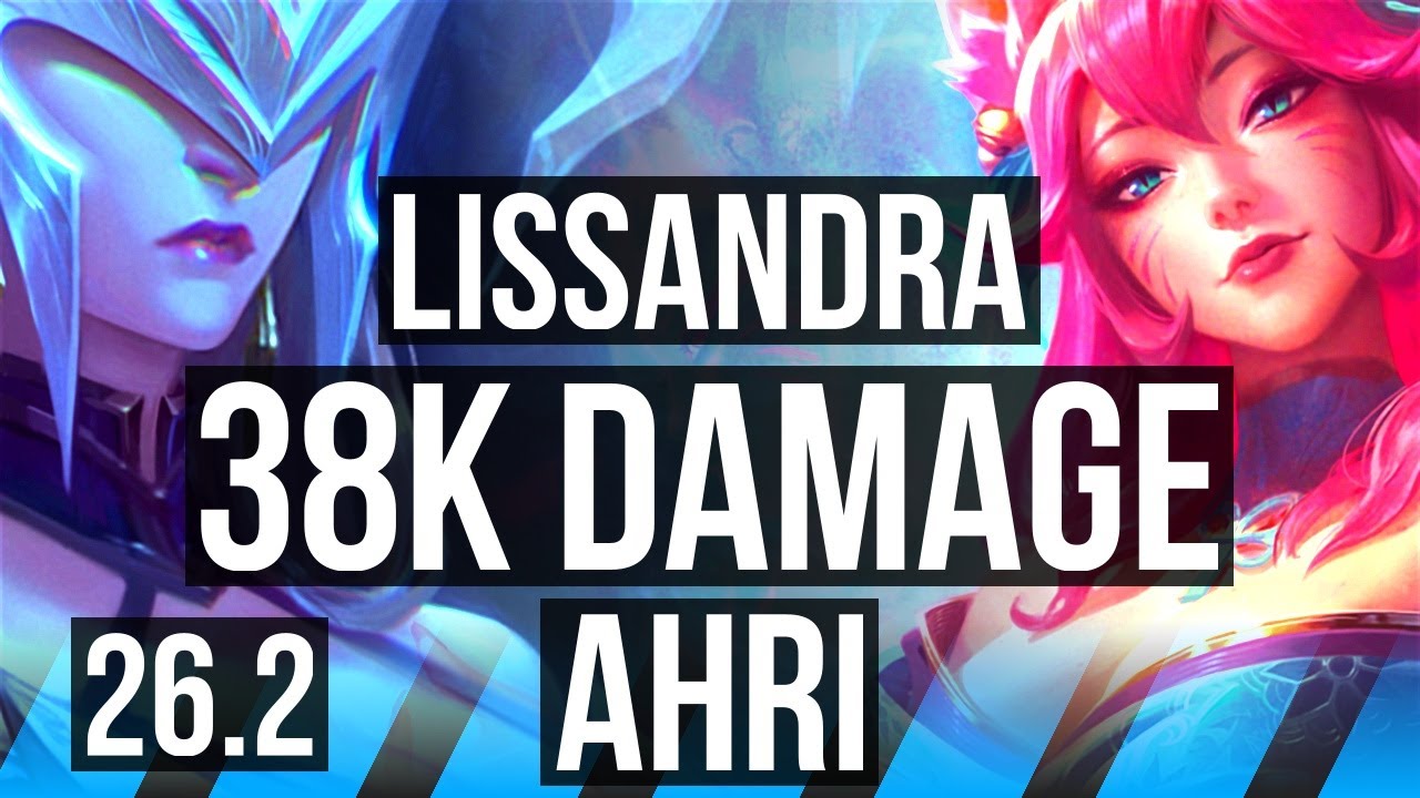 LISSANDRA vs AHRI (MID) | Perfect KDA: 17/0/9, 38K damage | KR Master | 26.2