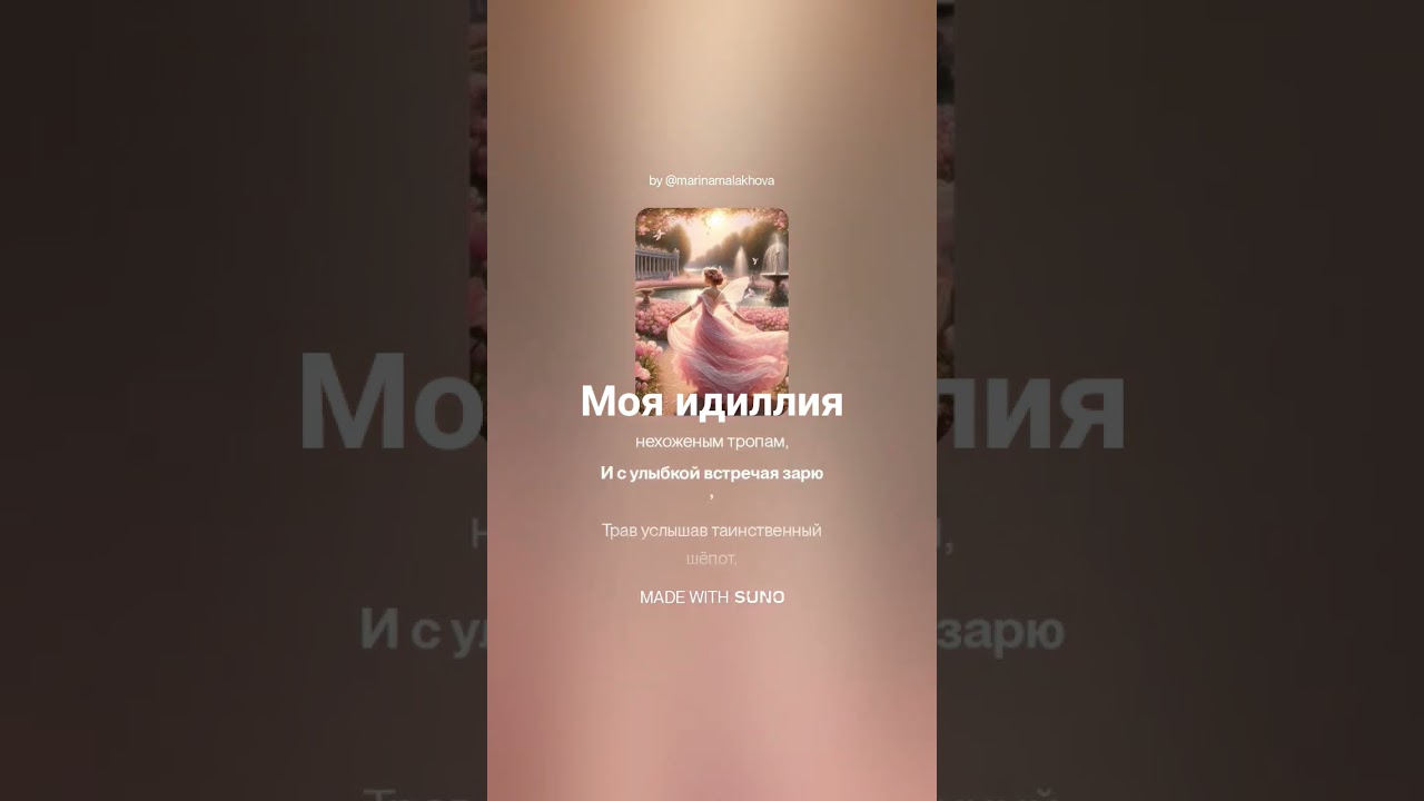 Моя идиллия МаринаМалахова #душа #свет #идиллия #suno