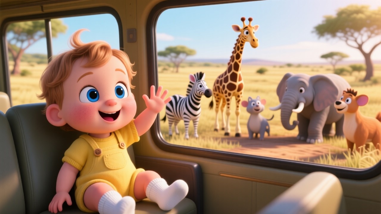 Zoo 123 Safari Bus Day 🦁🚌 | Learn Numbers for Kids | Counting Adventure