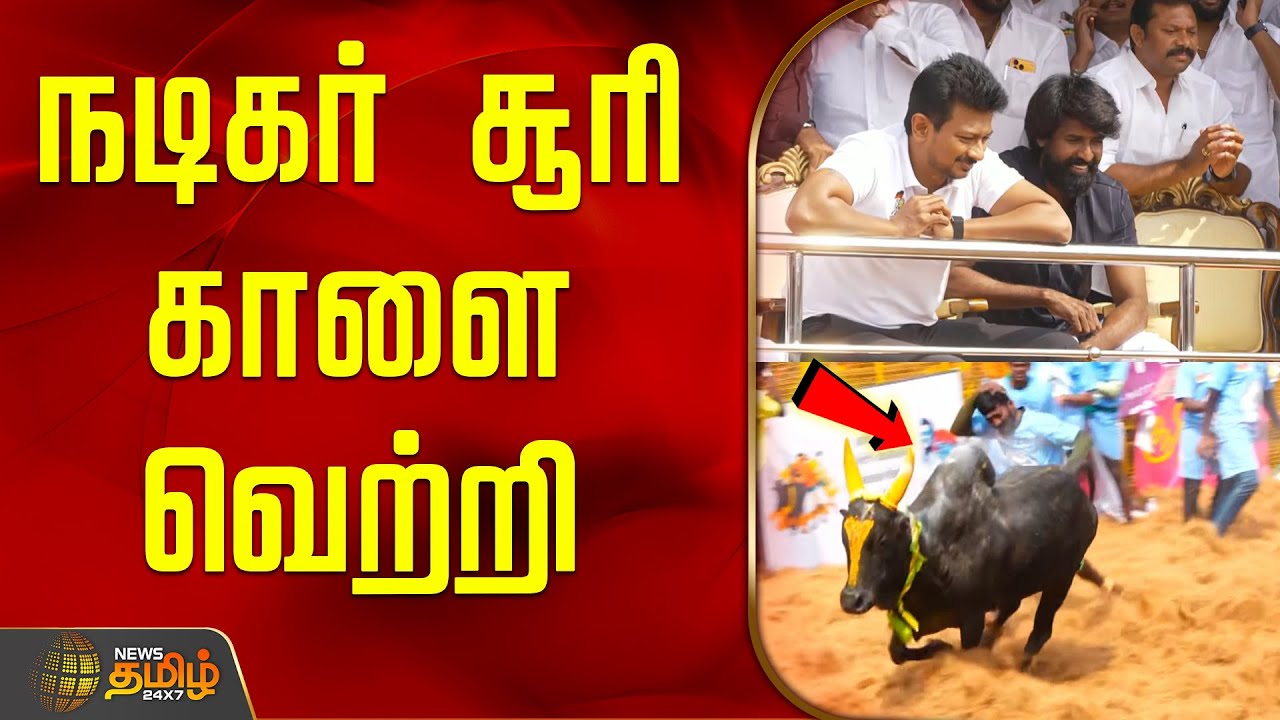 நடிகர் சூரி காளை வெற்றி - தொட கூட முடியல | Palamedu Jallikattu | Madurai | Actor Soori